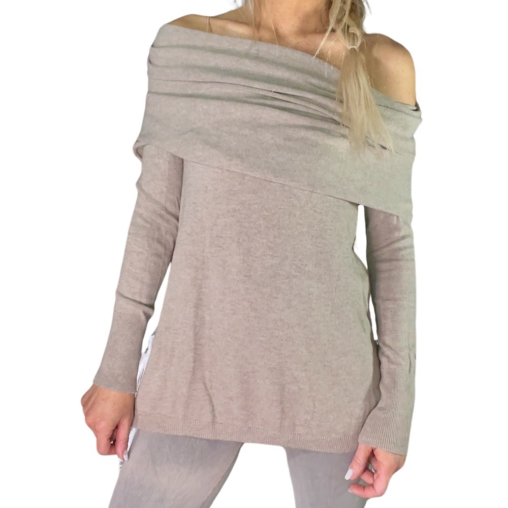 ANTHROPOLOGIE‎ RUBY MOON Off-Shoulder Shrug Sweater Tunic - Picture 11 of 14
